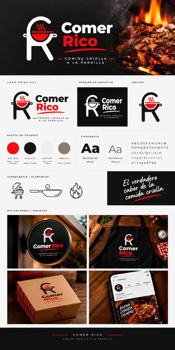 Branding Comer Rico - Logo y Identidad